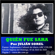 QUIN FUE SARA - Por JULIN SOREL - Domingo, 05 de Abril de 2020